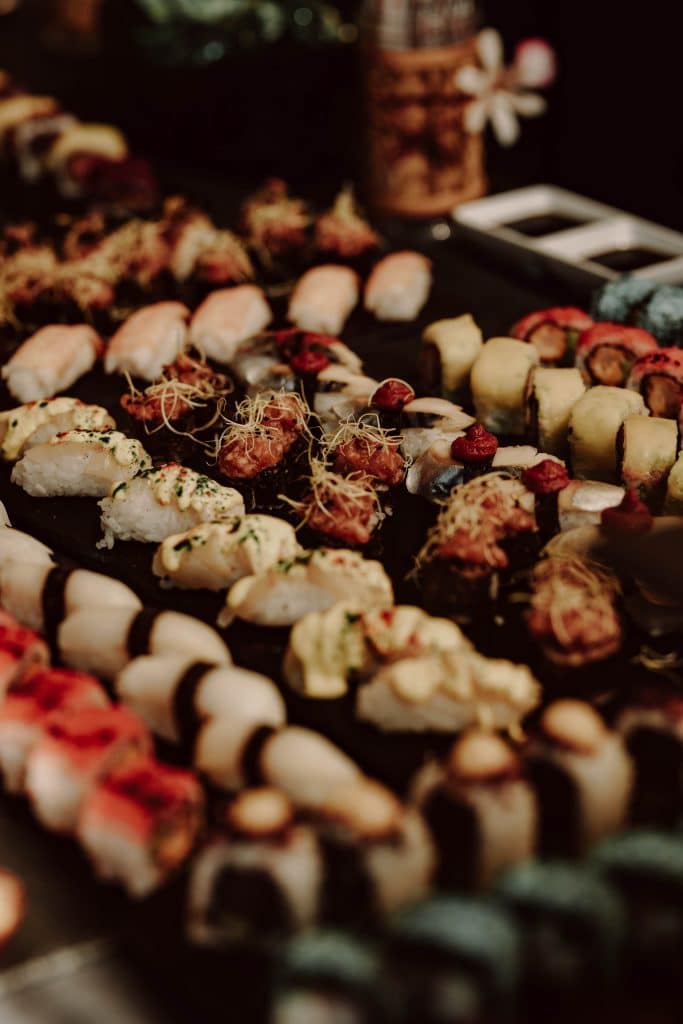 bufet de sushi en catering acs