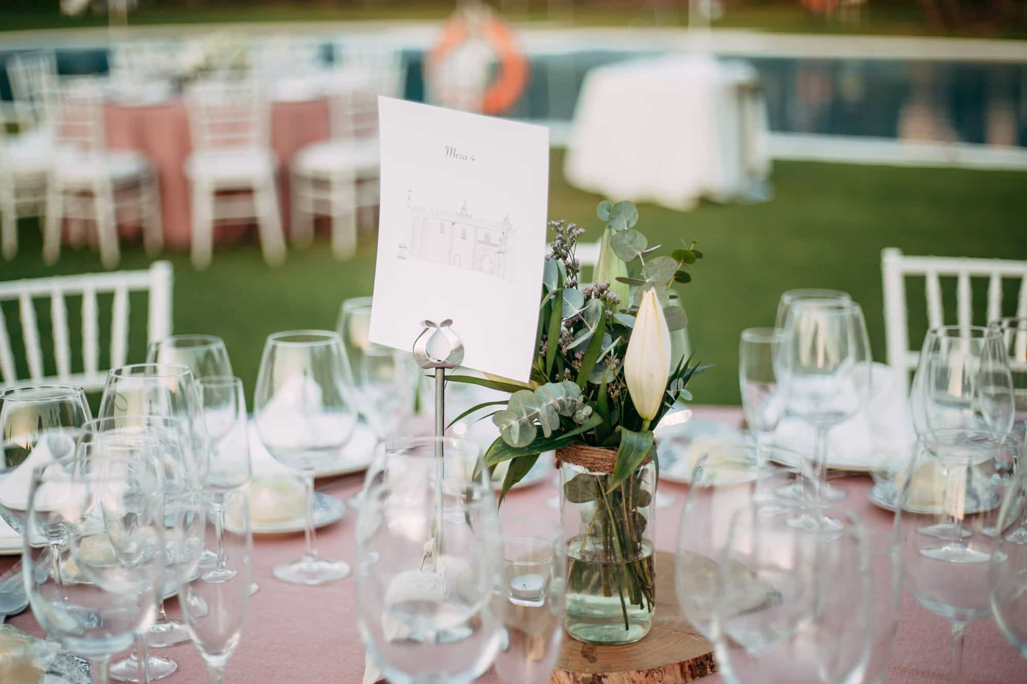 mesa decorada romantica